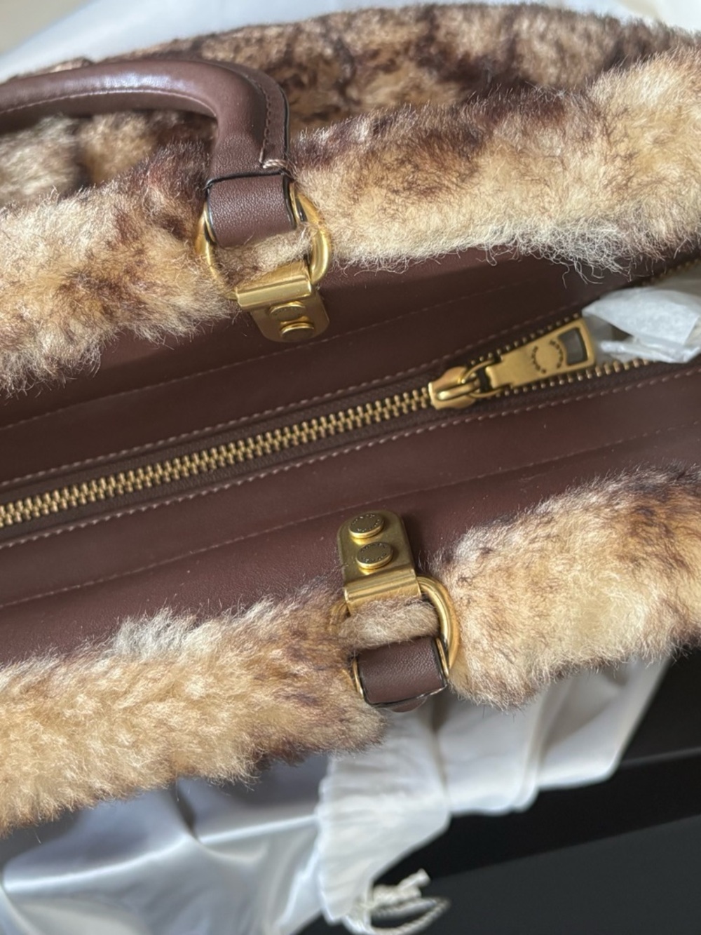 Coach Rogue Tote in Signature Shearling - Picture 8 of 15